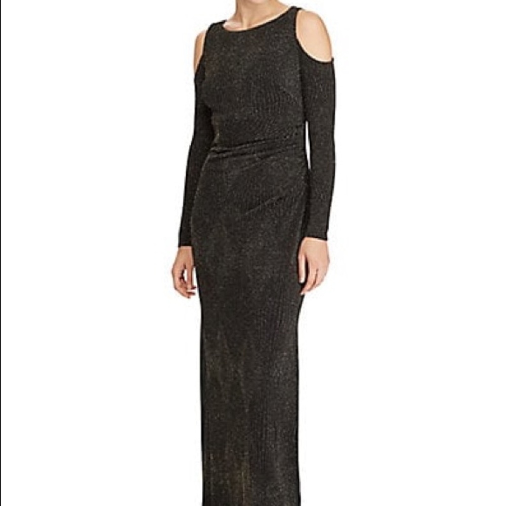 Ralph Lauren Long Cold Shoulder Dress Gown